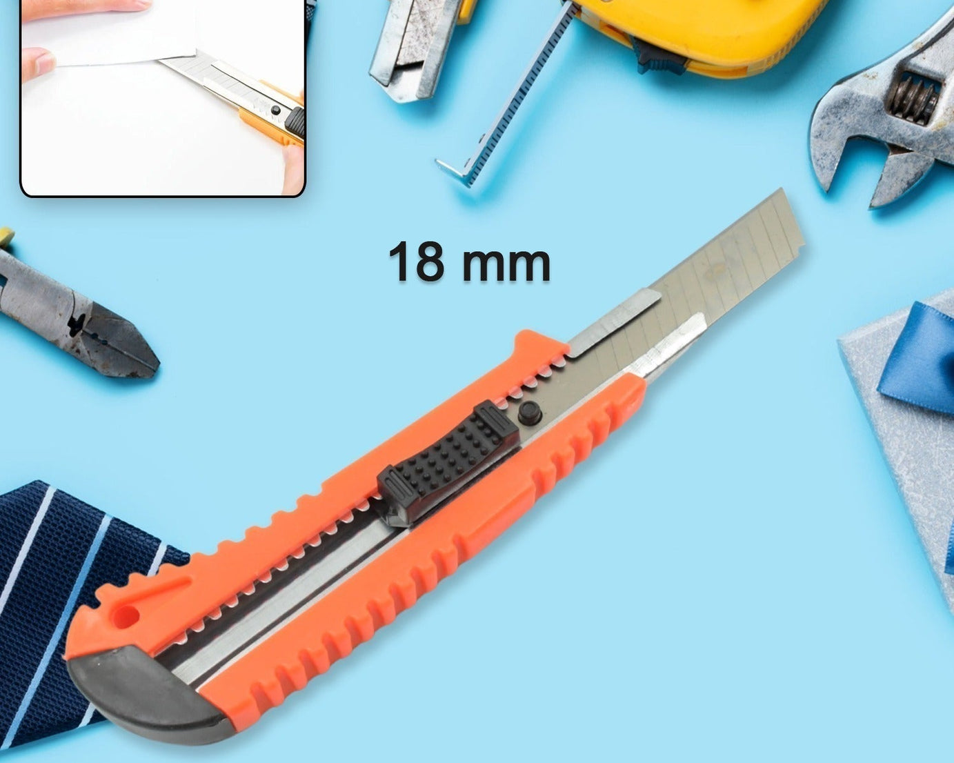 Multi-Use Iron Cutter, Cutting Blade and Precision Knife Blade, Utility Knife - Heavy Duty Industrial Cutter Knife (18mm)
