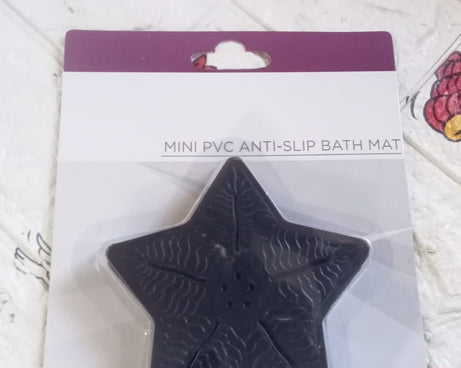 Mini  Pvc Anti-Slip Bat Mat Non Slip Baby Bath Mats, Mini Child Safety Anti Slip Shower Mats Star Shaped for Kids (4 pc Set)