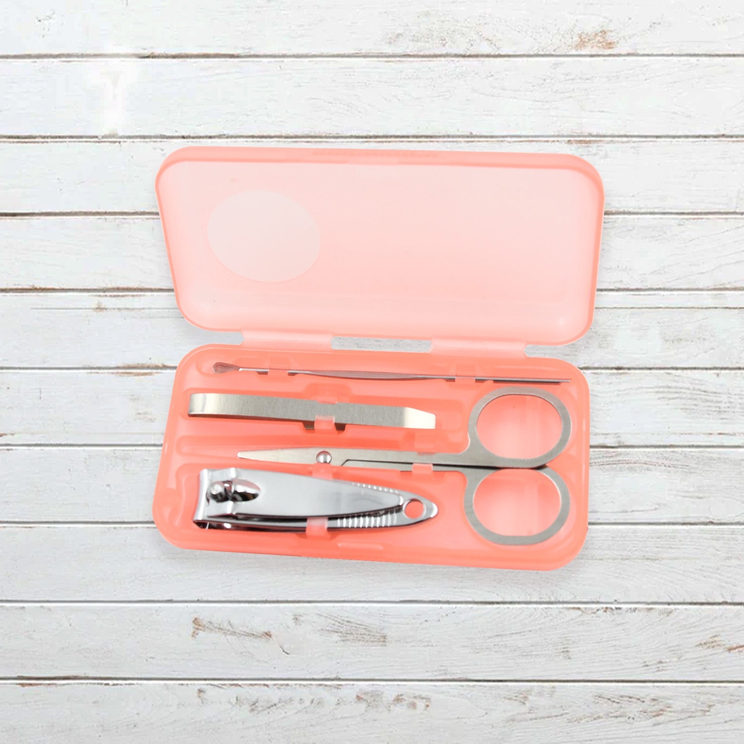 Mini Nail Clipper Set Beauty Nail Tool Set Multifunctional Beauty Set With Plastic Storage Case, (4 Pc Set)