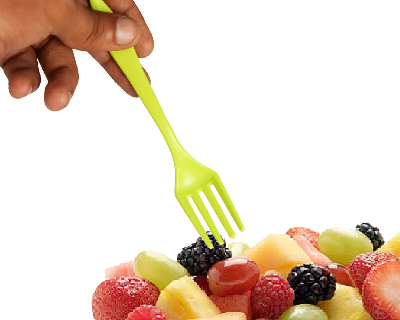 Set of 6 small plastic serving forks.