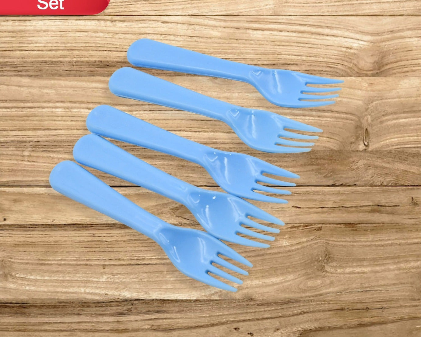 Reusable Premium Heavy Weight Plastic Forks, Party Supplies, One Size, plastic 5pc Serving Fork Set for kitchen, Travel, Home (5pc)