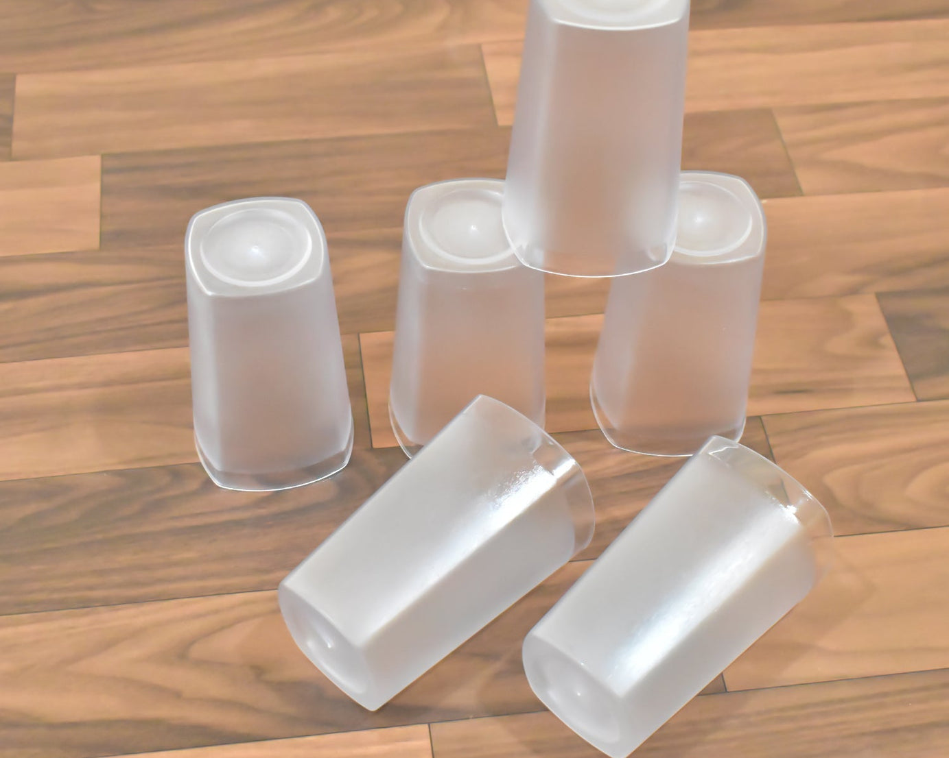 Set of 6 Ganesh Decent 350ml glasses, various angles and views.