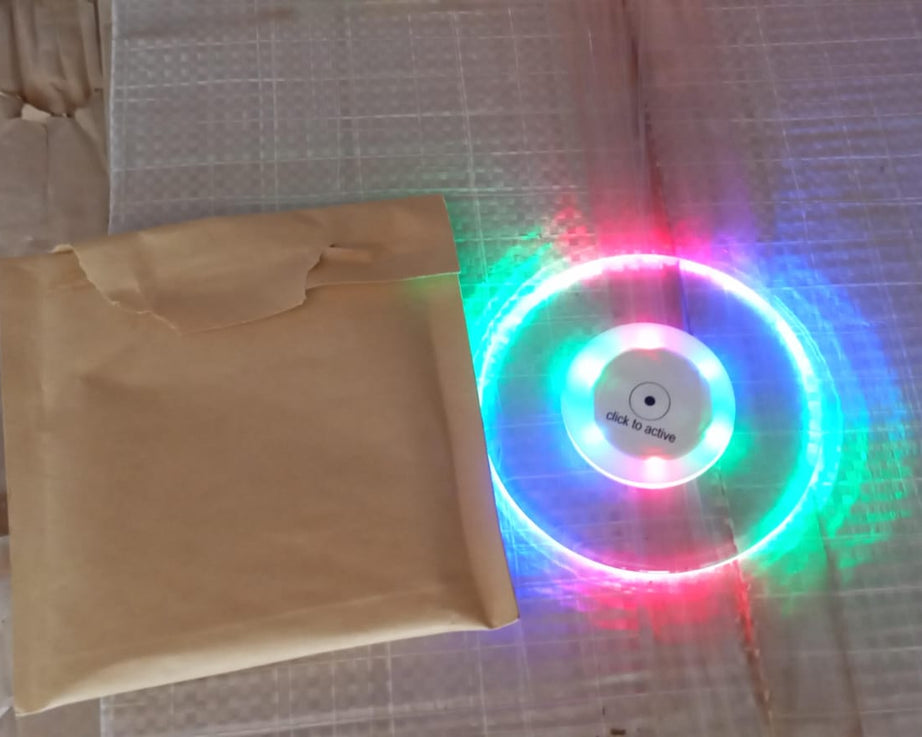 Colorful LED Cocktail Coaster, Round Ultra-Thin LED Drink Coaster (1 Pc)