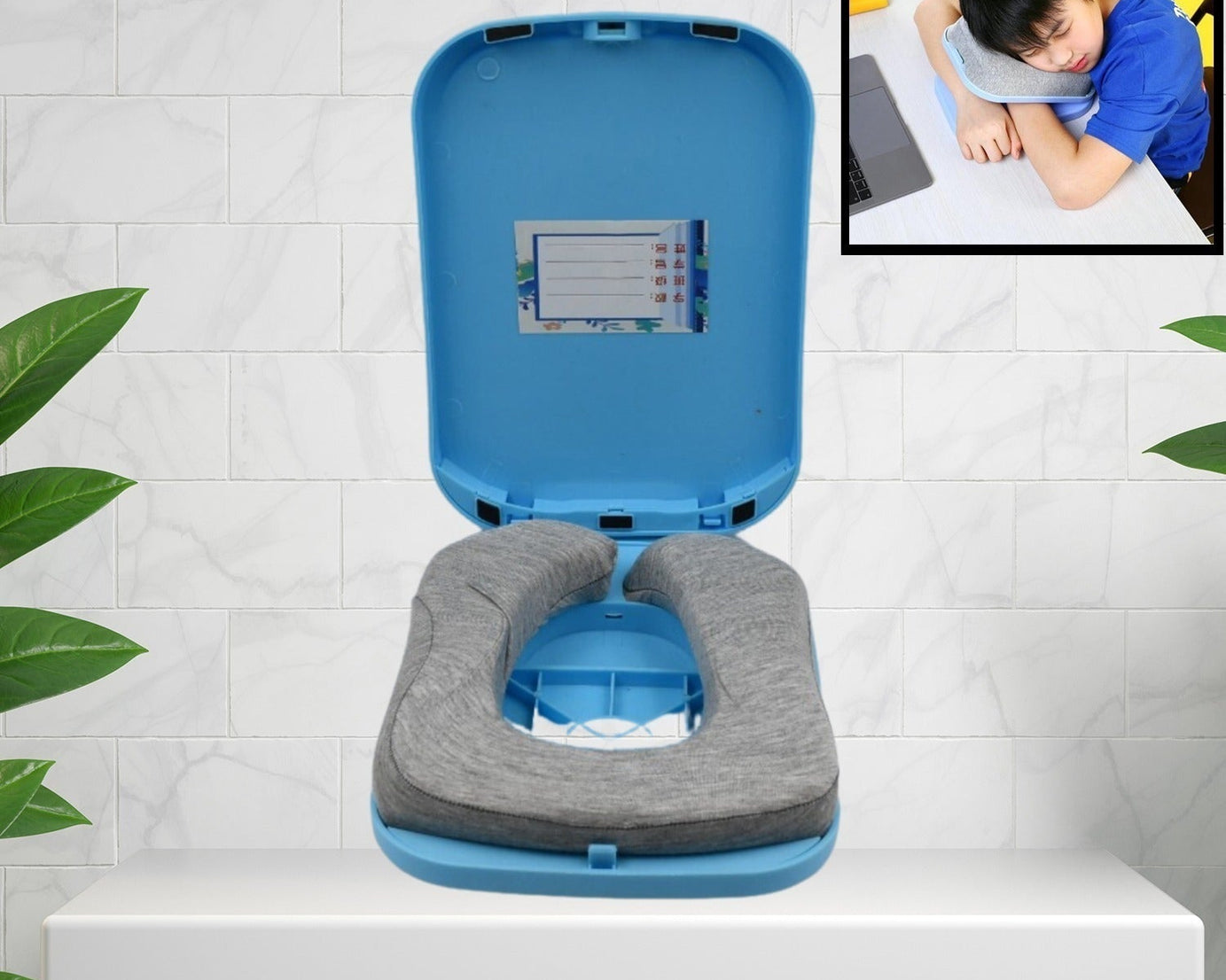 Soft Nap Doughnut Pillow |  Foldable  Kids Head Desk Pillow | Slow Rebound Desk Nap Pillow Easy to Carry for Office, School, Library, Outdoor