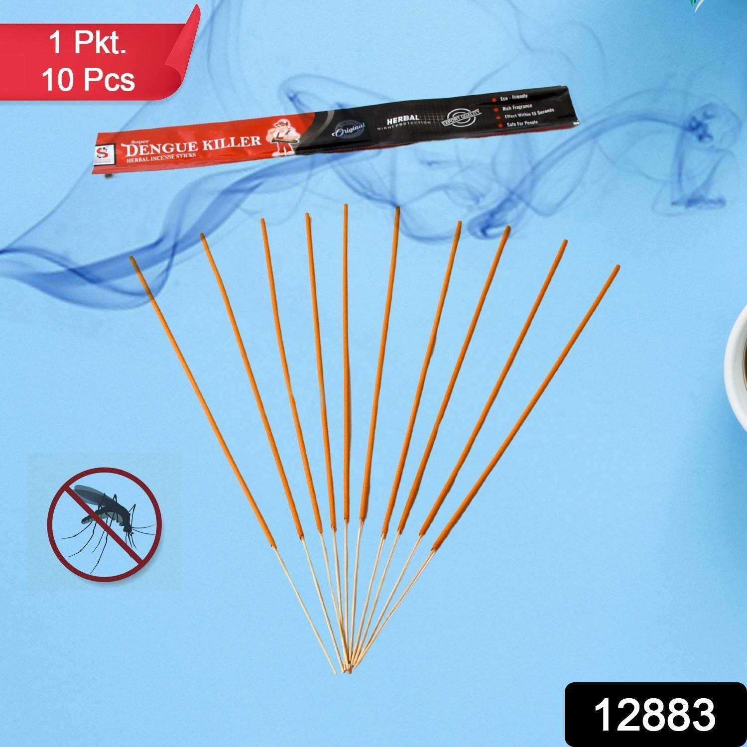 Mosquito Agarbatti Stick Herbal Mosquito Agarbatti (1 Packet / 10 Sticks) (Incense Stick)
