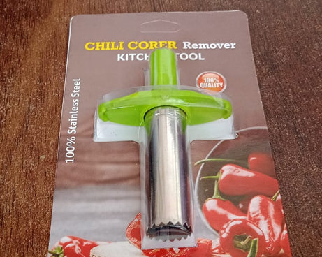 Small Stainless Steel Chili Corer Remover Kitchen Tool (1 Pc)