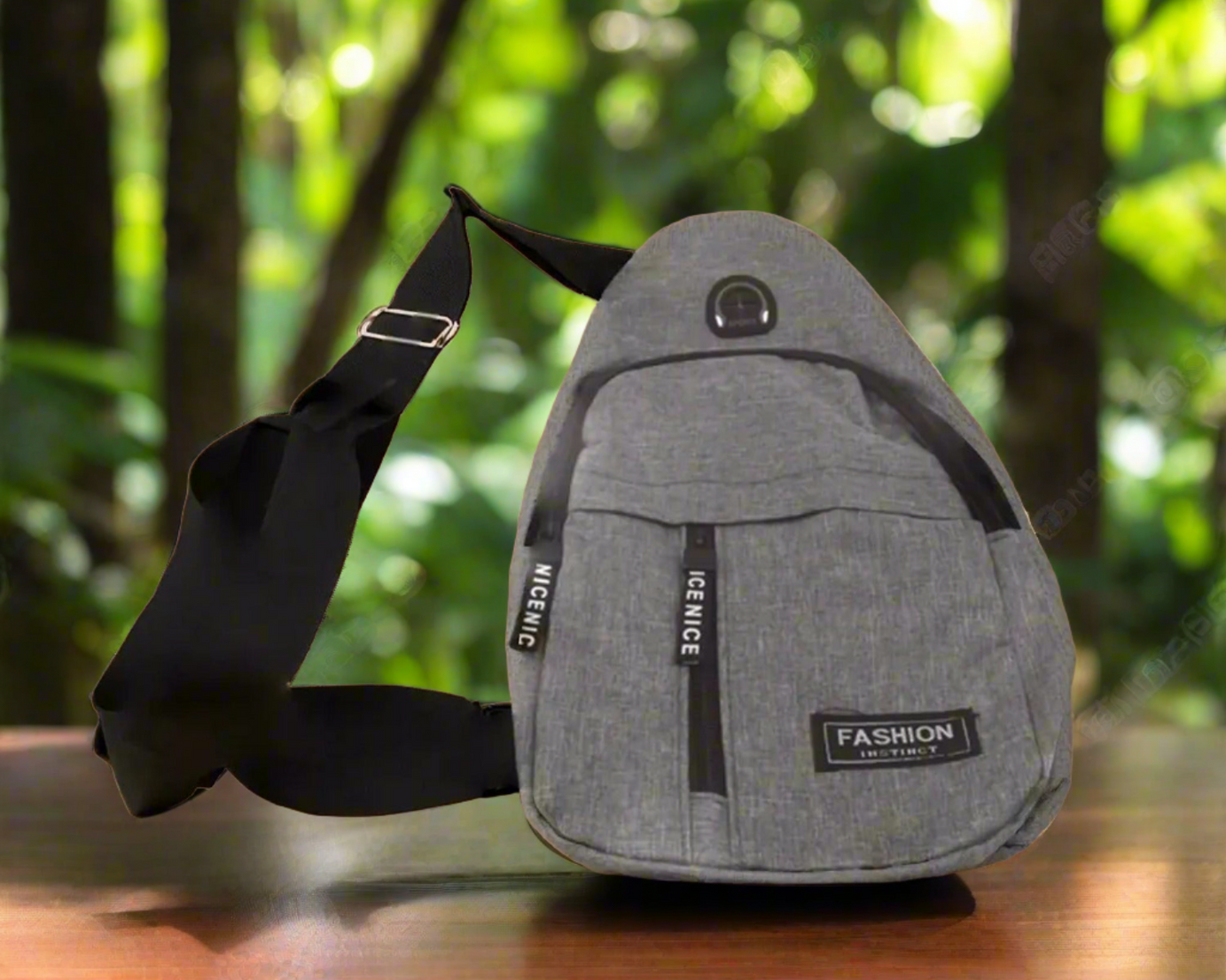 Waterproof Anti Theft Cross-body fanny pack waist bag, Shoulder Bags Chest Men Casual fashion USB Charging earphone hook Sling Travel Bag (1 Pc)