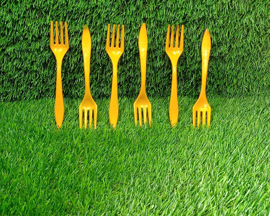 6-piece plastic serving fork set for kitchen.