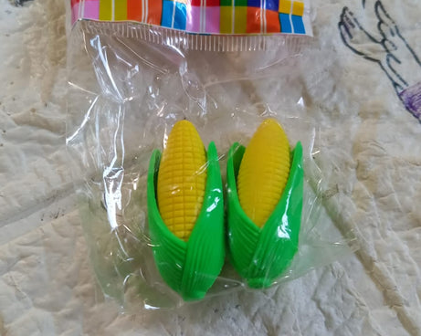4116 Corn Shape Eraser High Qulaity Eraser School Use Fancy Earser ( 2 Pc Set )