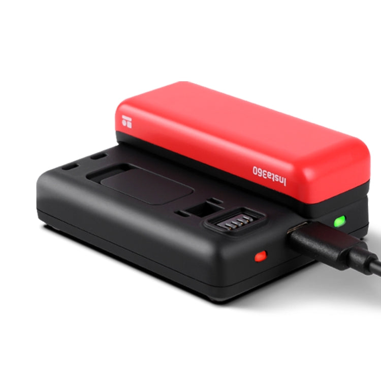 R-R-LF8-CINOR8CA For Insta360 ONE R 4K Panoramic Camera Batteries Charger Fast Charging Dual Charging Interface Charging Base, Batteries Charger