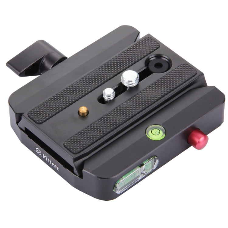 Fittest FC-501 Quick Release Assembly Aluminium Alloy Clamp Adapter with Quick Release Sliding Plate for Manfrotto Tripod 577 Replacement