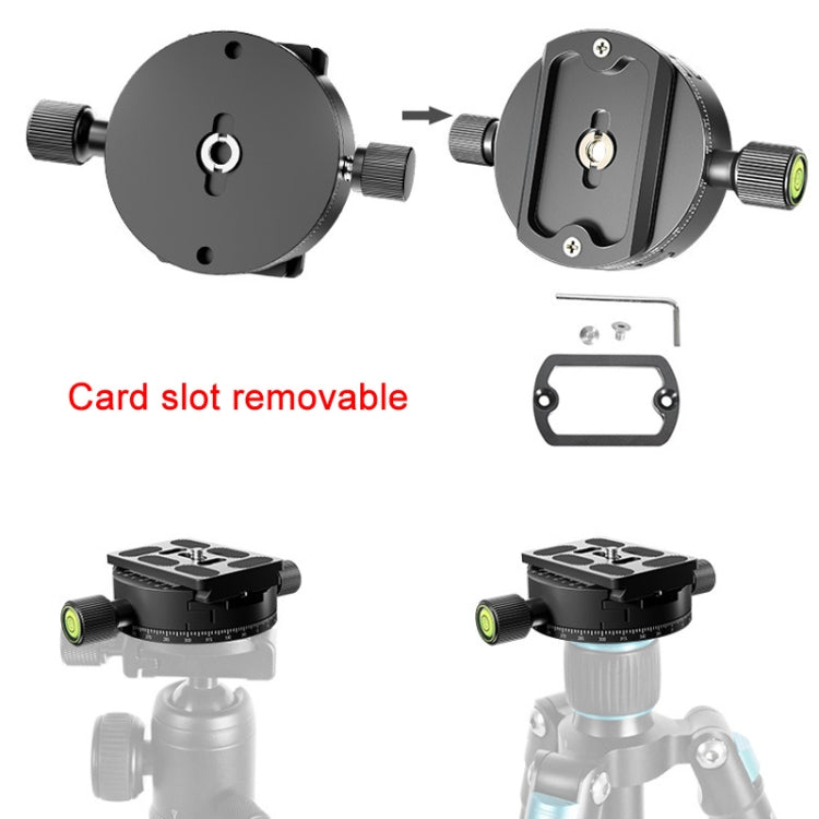 BEXIN QJ08-S Panoramic Rotary Quick Release Clamp Base Tripod Mount with Quick Release Plate, QJ08-S