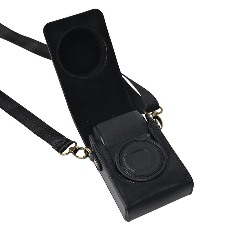 Full Body Camera PU Leather Case Bag with Strap for Ricoh GR / GRII / GRIII, Casio ZR1200 / ZR1500/ ZR2000/ ZR3500, ZR3600 / ZR3700 / ZR5500