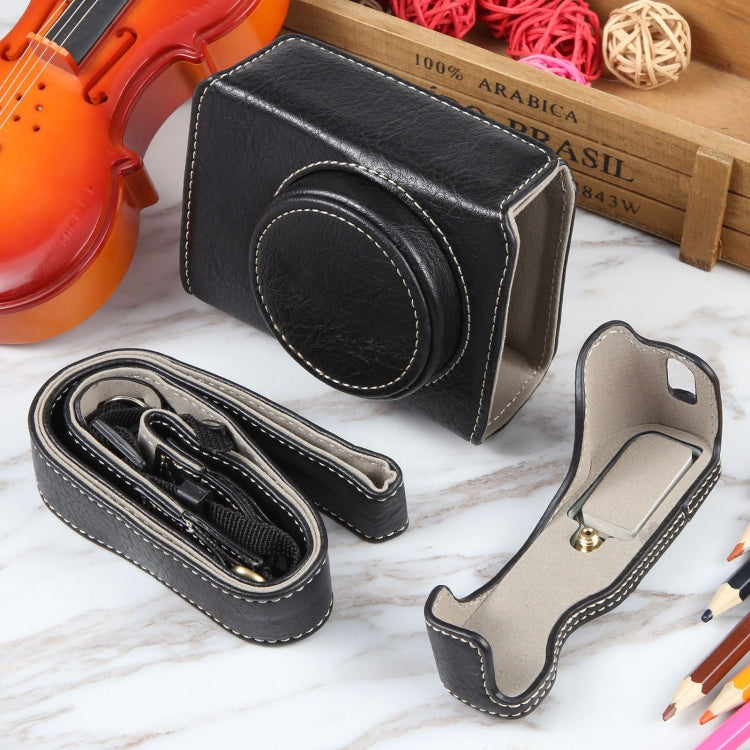 For Canon PowerShot G7 X Full Body Camera PU Leather Camera Case Bag with Strap, For Canon PowerShot G7 X