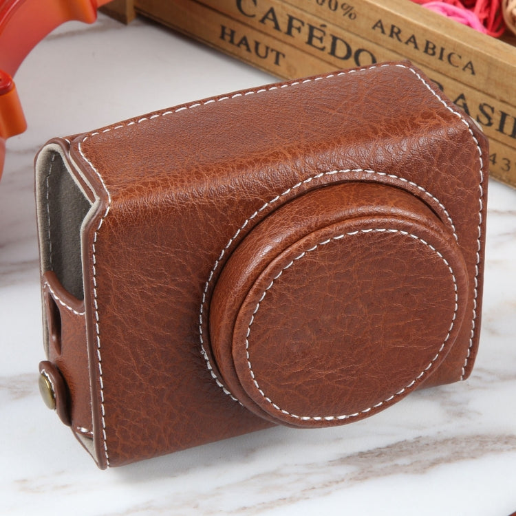 For Canon PowerShot G7 X Full Body Camera PU Leather Camera Case Bag with Strap, For Canon PowerShot G7 X