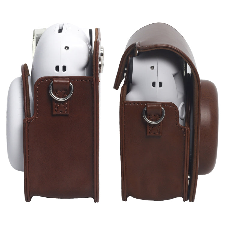 For FUJIFILM Instax mini 12 Leather Case Full Body Camera Bag with Shoulder Strap, For FUJIFILM Instax mini 12