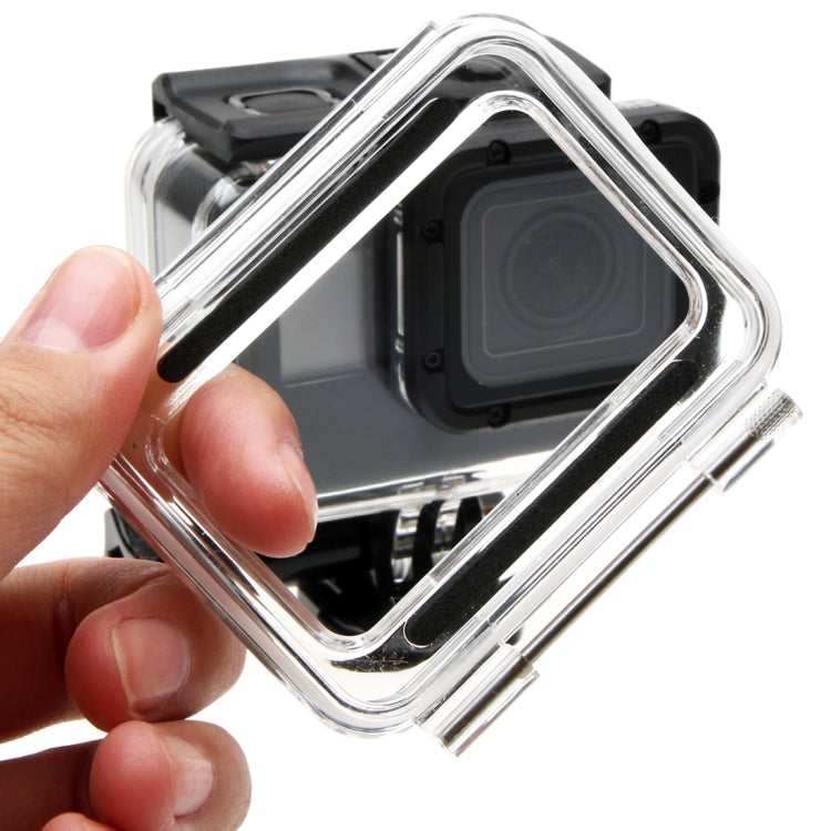 For GoPro HERO6 /5 30m Waterproof Housing Protective Case + Hollow Back Cover with Buckle Basic Mount & Screw, No Need to Disassemble Lens(GP413), Housing Case+ Back cover