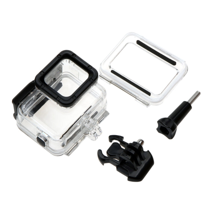 For GoPro HERO6 /5 30m Waterproof Housing Protective Case + Hollow Back Cover with Buckle Basic Mount & Screw, No Need to Disassemble Lens(GP413), Housing Case+ Back cover