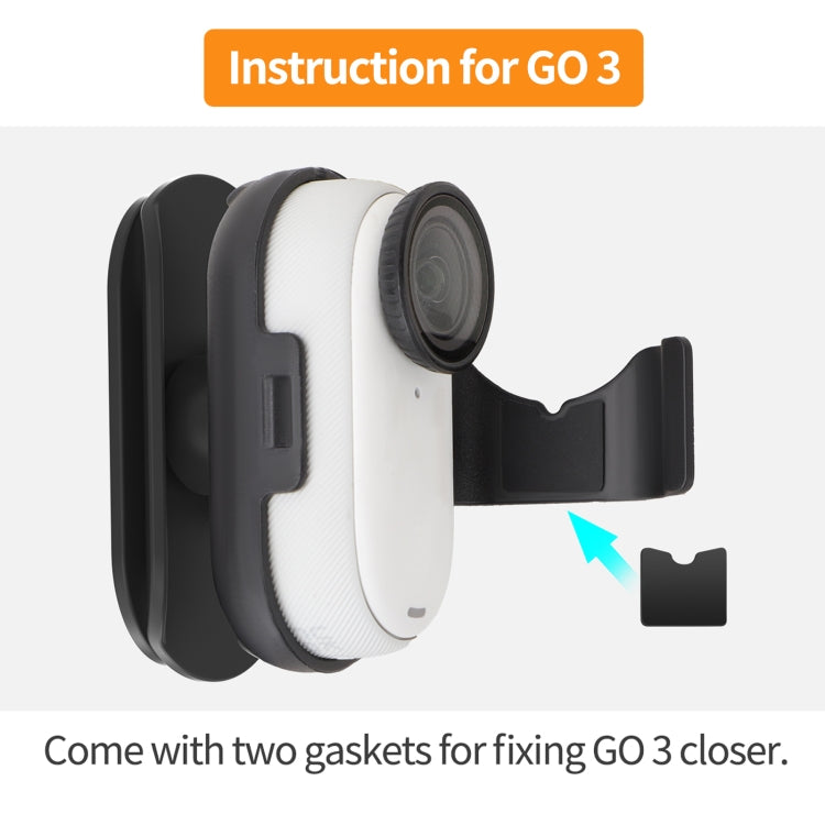 For Insta360 GO3 / GO 3S Sunnylife Baseball Hat Clip Mount Baseball Cap Clamp Quick Release Mount Camera POV Vlog Holder