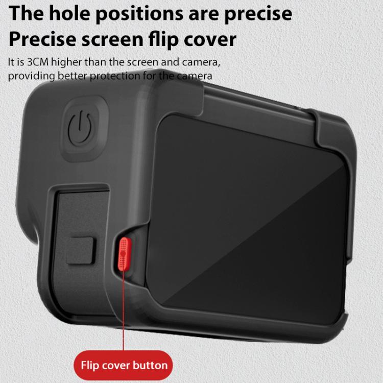 For Insta360 Ace Pro Silicone Protective Case with Wrist Strap & Lens Cover, For Insta360 Ace Pro