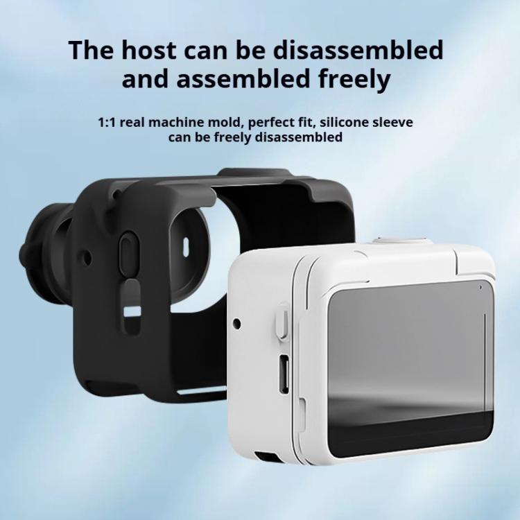 For Insta360 GO 3S Camera Charging Case Silicone Case with Lens Cap & Strap, For Insta360 GO 3S