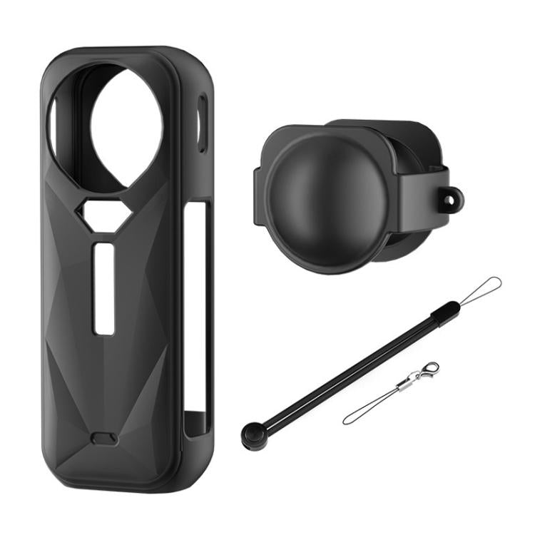 For Insta360 X5 Camera Body Cover Silicone Case with Lens Cover