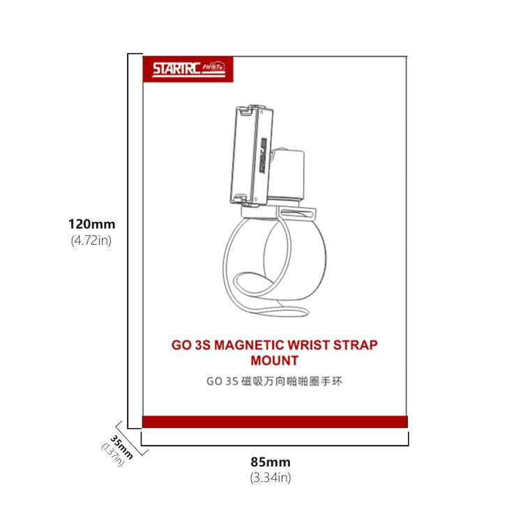 For Insta360 GO 3S / GO 3 STARTRC Silicone Wristband Snap Ring Quick Release Fixed Adapter Mount