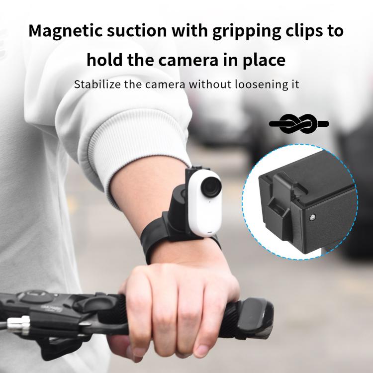For Insta360 GO 3S / GO 3 STARTRC Silicone Wristband Snap Ring Quick Release Fixed Adapter Mount