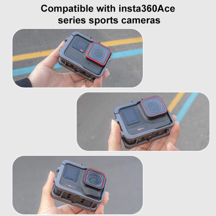 For Insta360 Ace Pro 2 Metal Protective Cage Adapter Frame