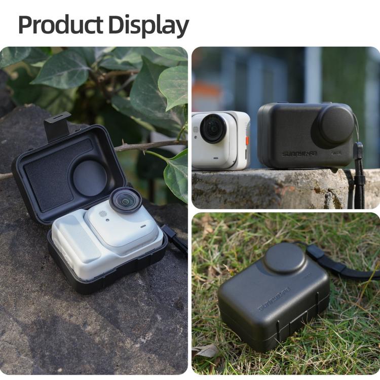 For Insta360 GO Ultra Sunnylife Portable Protective Case Shock-proof Dust-proof Storage Box with Lanyard, For Insta360 GO Ultra