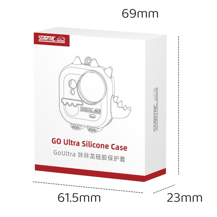 For Insta360 GO Ultra STARTRC Cute Dragon Silicone Protective Cover with Lanyards, For Insta360 GO Ultra