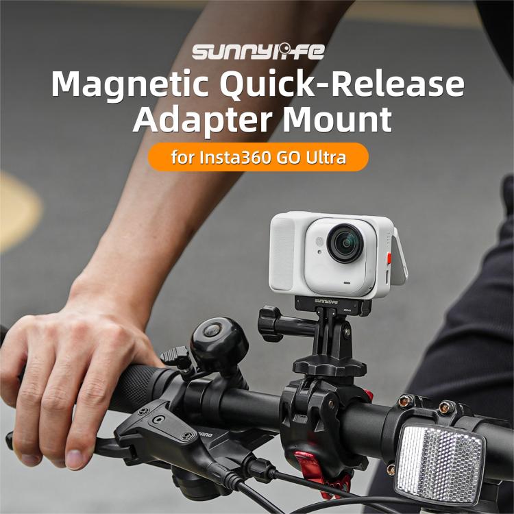 For Insta360 GO Ultra Sunnylife Magnetic Quick Release Adapter Mount Foldable Base Dual-Claws 1/4 Adapter