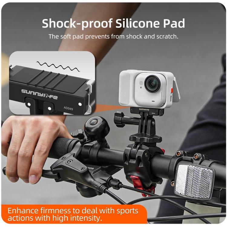 For Insta360 GO Ultra Sunnylife Magnetic Quick Release Adapter Mount Foldable Base Dual-Claws 1/4 Adapter