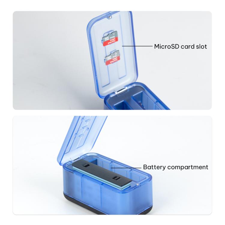 For Insta360 X4 Air Dual-Channel Battery Charger Storage Box Charging Hub With LED Indicators, For Insta360 X4 Air (Transparent)