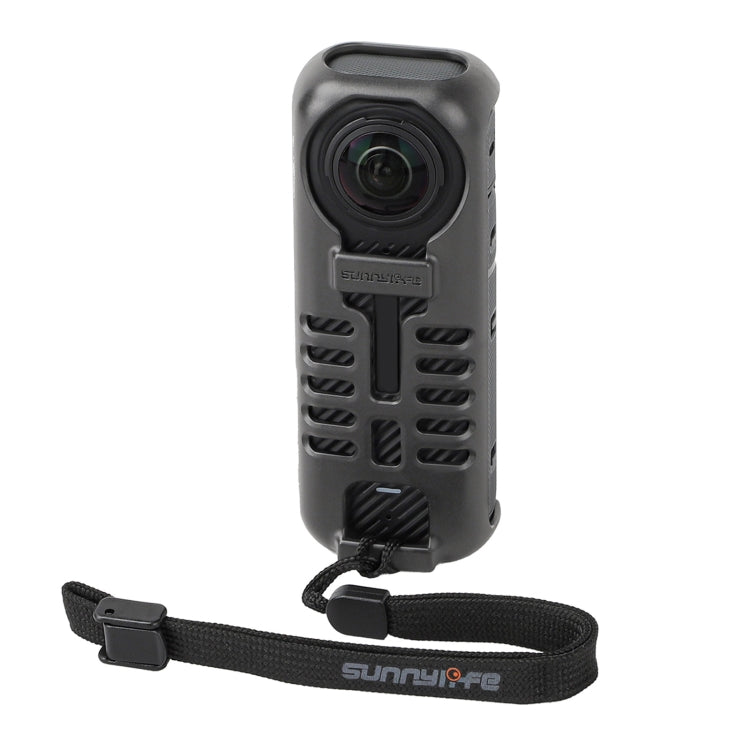 For Insta360 X4 Sunnylife Graphene Case High Thermal Conductivity Protective Case with Hand Strap, Graphene Case