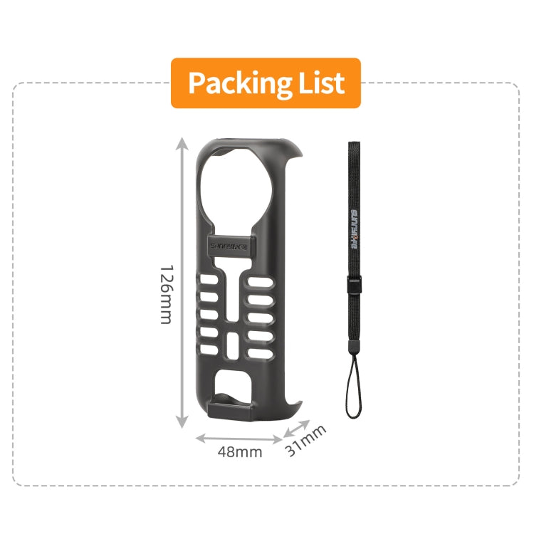 For Insta360 X4 Sunnylife Graphene Case High Thermal Conductivity Protective Case with Hand Strap, Graphene Case