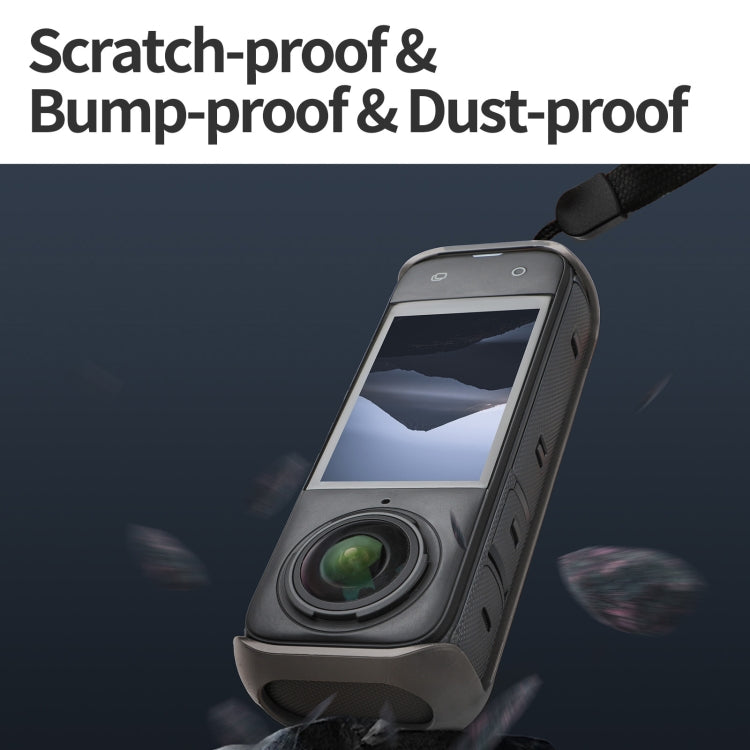 For Insta360 X4 Sunnylife Graphene Case High Thermal Conductivity Protective Case with Hand Strap, Graphene Case