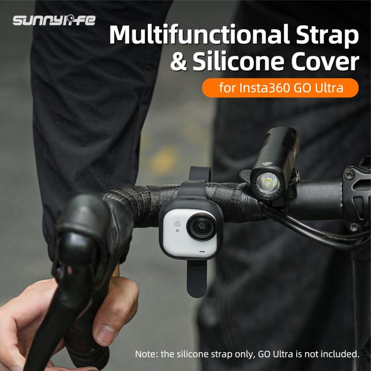 For Insta360 GO Ultra Sunnylife Expansion Band Strap Silicone Protective Cover Wristband Backpack Bicycle Stripe Cat Collar