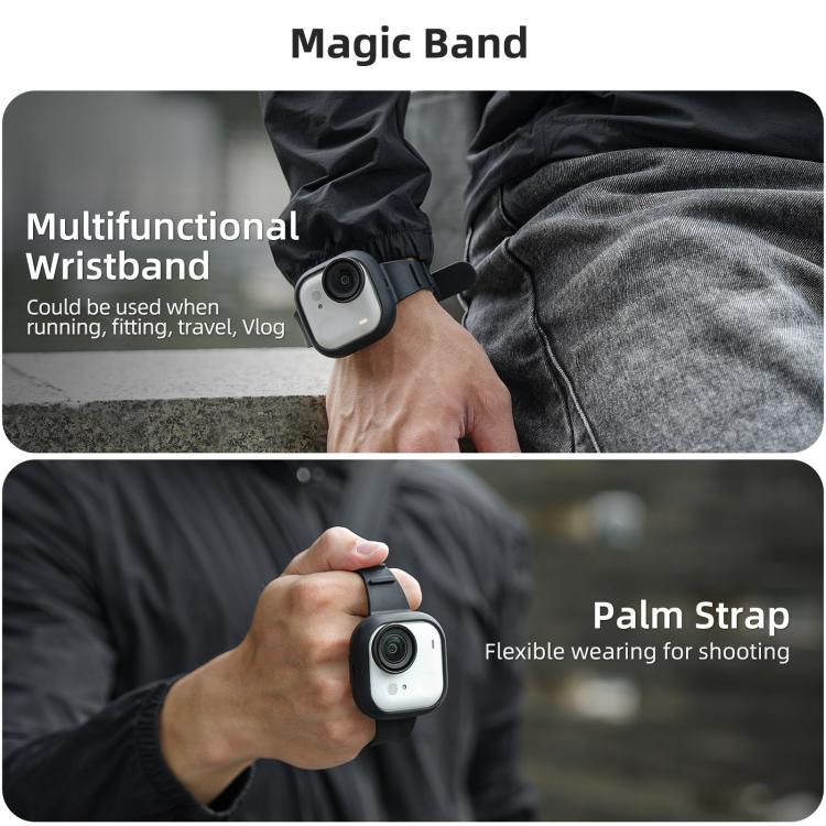 For Insta360 GO Ultra Sunnylife Expansion Band Strap Silicone Protective Cover Wristband Backpack Bicycle Stripe Cat Collar