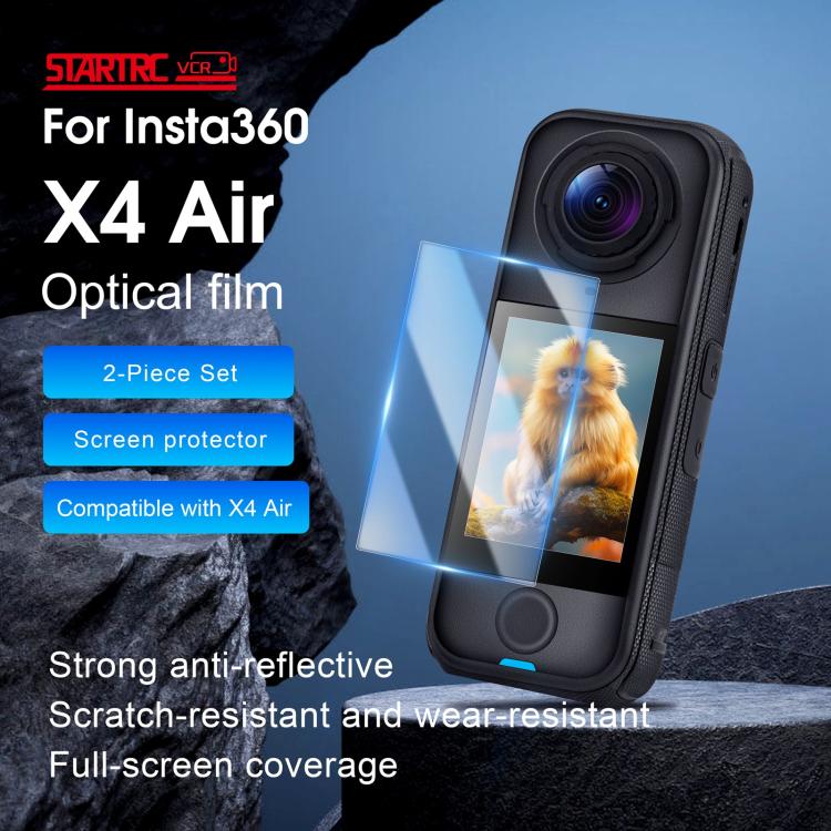 For Insta360 X4 Air STARTRC 2pcs HD Tempered Glass Film, For Insta360 X4 Air