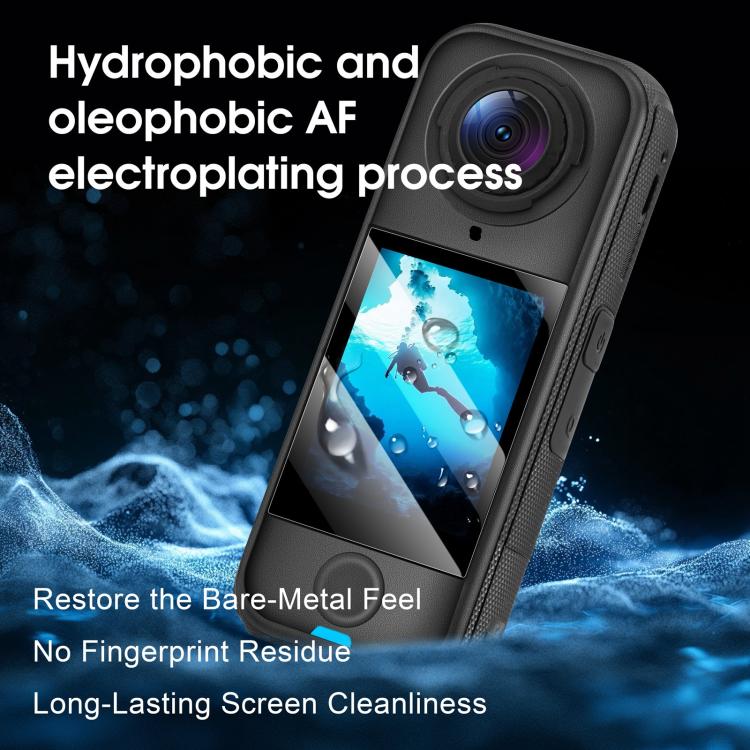 For Insta360 X4 Air STARTRC 2pcs HD Tempered Glass Film, For Insta360 X4 Air