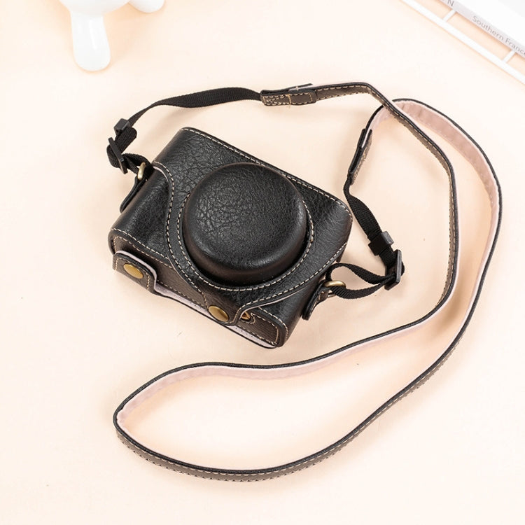 For Sony ZV-1F / ZV1M2 Full Body Camera PU Leather Case Bag with Strap, For Sony ZV-1F / ZV1M2