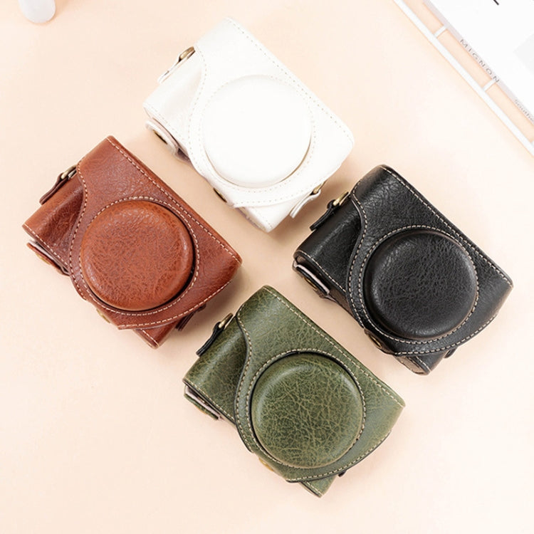 For Sony ZV-1F / ZV1M2 Full Body Camera PU Leather Case Bag with Strap, For Sony ZV-1F / ZV1M2