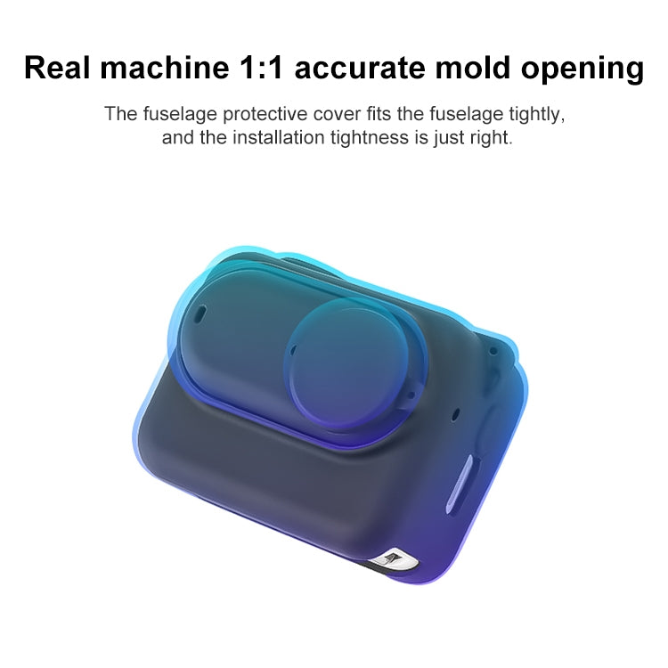 For Insta360 GO 3 Camera Body Charging Case Silicone Case with Lens Cap & Strap