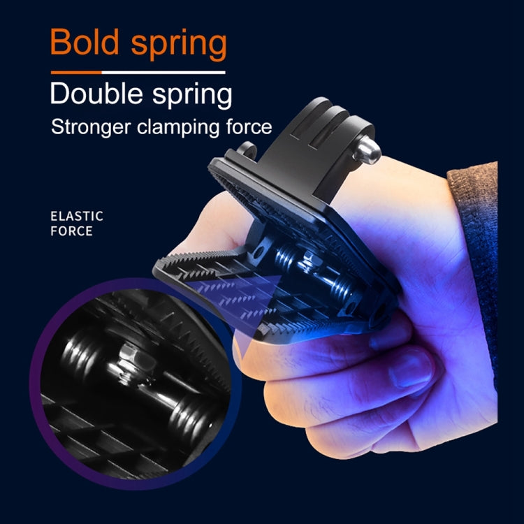 RUIGPRO 360 Degree Rotation Backpack Rec-Mounts Clip Clamp Mount with Screw for GoPro, Insta360, DJI and Other Action Cameras