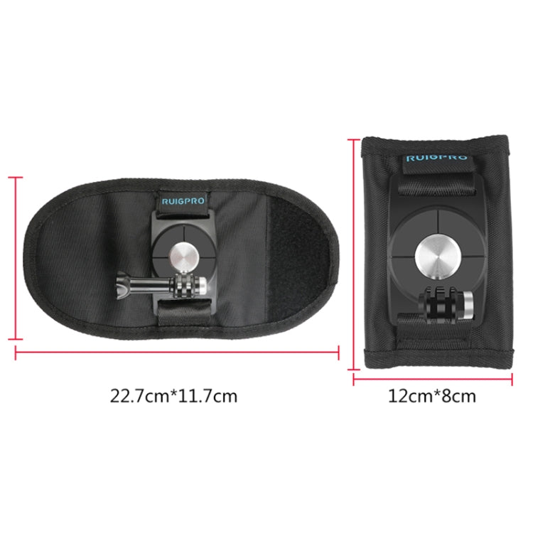 RUIGPRO Hook and Loop Fastener Backpack Rec-Mounts Clip Clamp Mount with Screw for GoPro, Insta360, DJI and Other Action Cameras