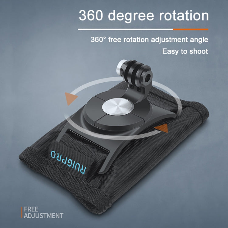 RUIGPRO Hook and Loop Fastener Backpack Rec-Mounts Clip Clamp Mount with Screw for GoPro, Insta360, DJI and Other Action Cameras