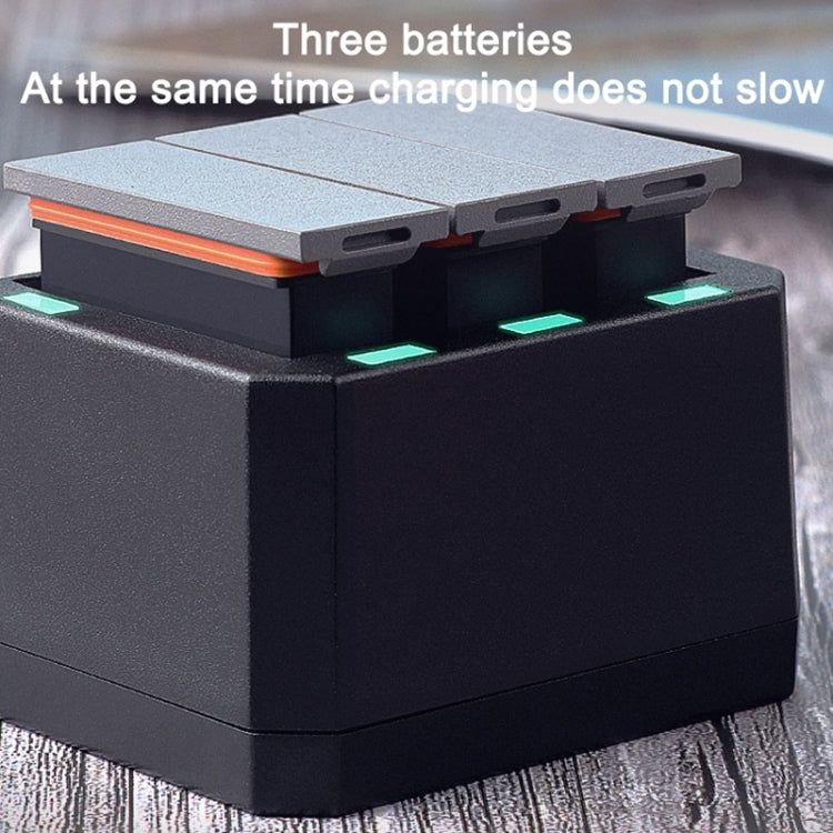 USB Triple Batteries Charger with LED Indicator Light for DJI OSMO Action