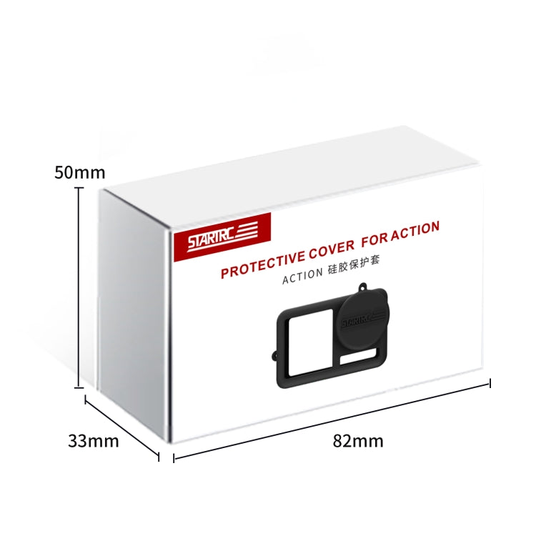 For DJI OSMO Action 4 / 3 STARTRC Silicone Shockproof Case with Lens Cap & Strap