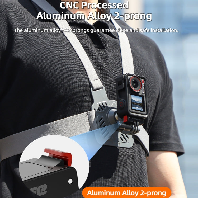 For DJI Osmo Action 5 Pro / 4 / 3 Sunnylife Foldable Magnetic Quick Release Mount Action Camera Selfie Stick Tripod Adapter Cam Stand